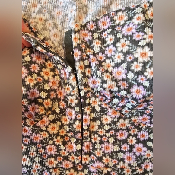 No Boundaries Plus Size 1X Floral Multicolor Sweetheart Mini Dress Spring - Picture 6 of 10